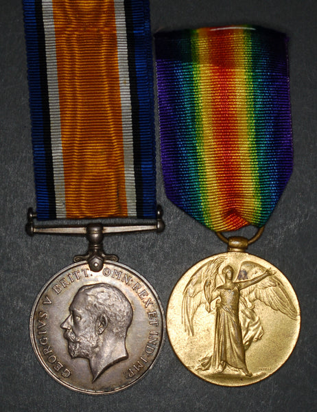 WW1. BWM & Victory pair. Rogers. Yorkshire Light Infantry. KIA