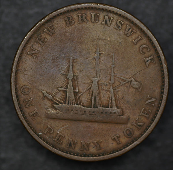 Canada. New Brunswick. One penny token. 1843