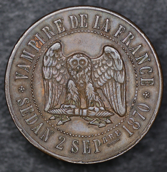 France. Satirical token 'Napoleon III Le Miserable