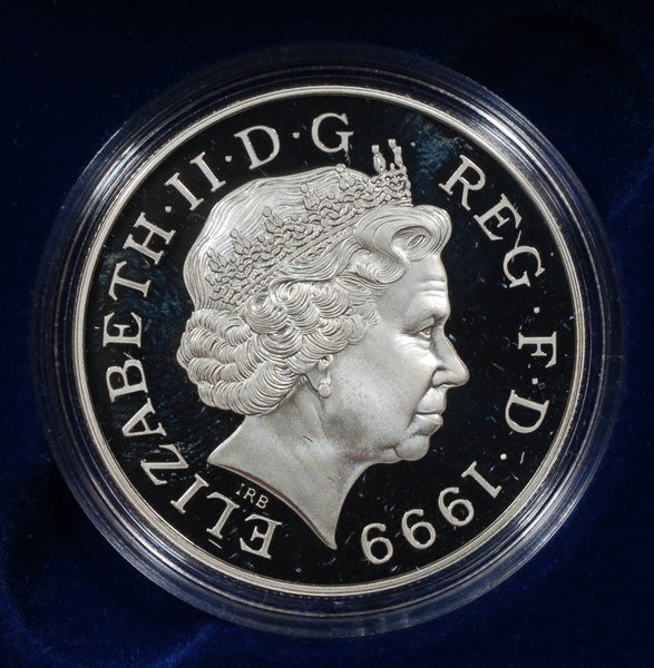 Royal Mint. Silver proof 5 pounds. 1999. Diana.