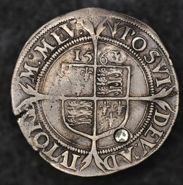 Elizabeth 1st. Sixpence. 1563/2