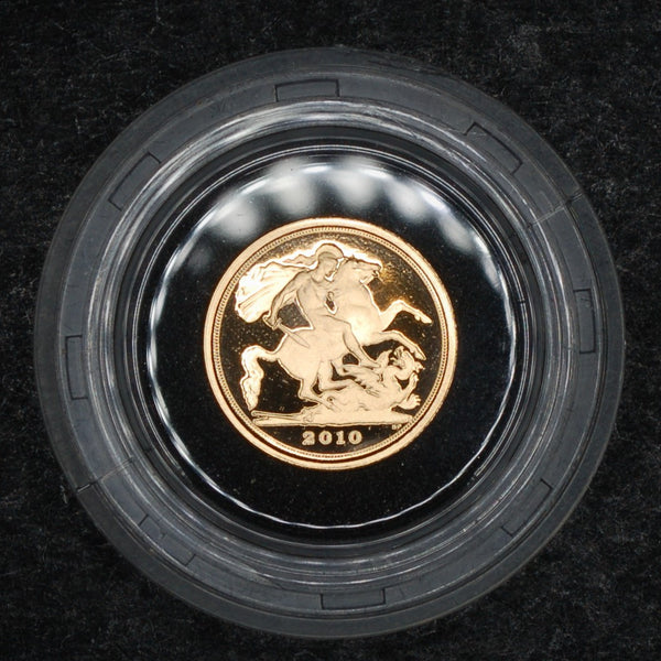 Royal Mint. Proof quarter sovereign. 2010.