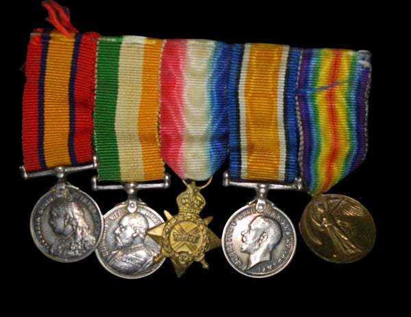 Miniature. Boer war/WW1 group of 5.