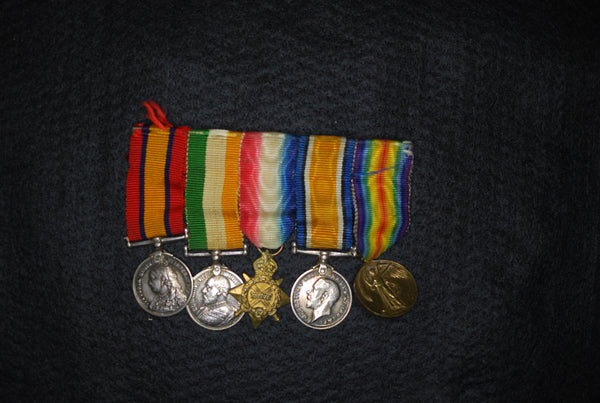 Boer war/WW1 miniature group of 5.