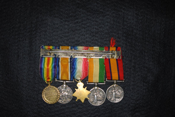 Boer war/WW1 miniature group of 5.