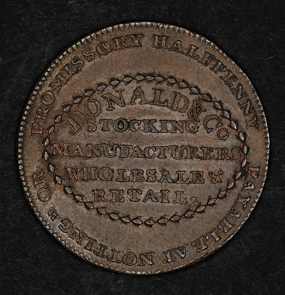 Nottinghamshire. Donalds Nottingham Halfpenny. 1792