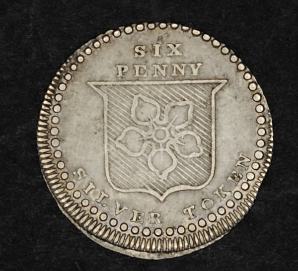 Sixpence token. 1811. Derby, Leicester & Rutland