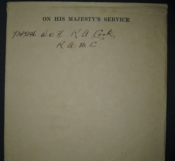 WW2 group of 5. Warrant Officer Class 2 R. A. Cook, Royal Army Medical Corps. MID