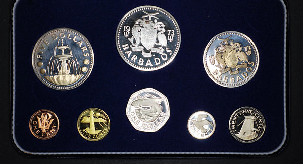 Barbados Proof set 1973. First national coinage.