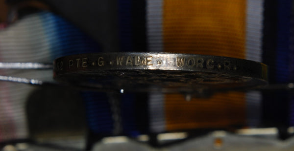 WW1 Trio. Wale. Worcestershire Regiment. Casualty