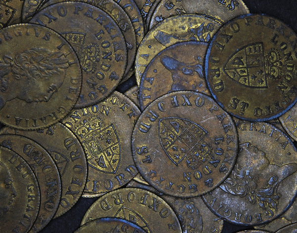 Spade guinea type 'Parkins & Gotto' tokens