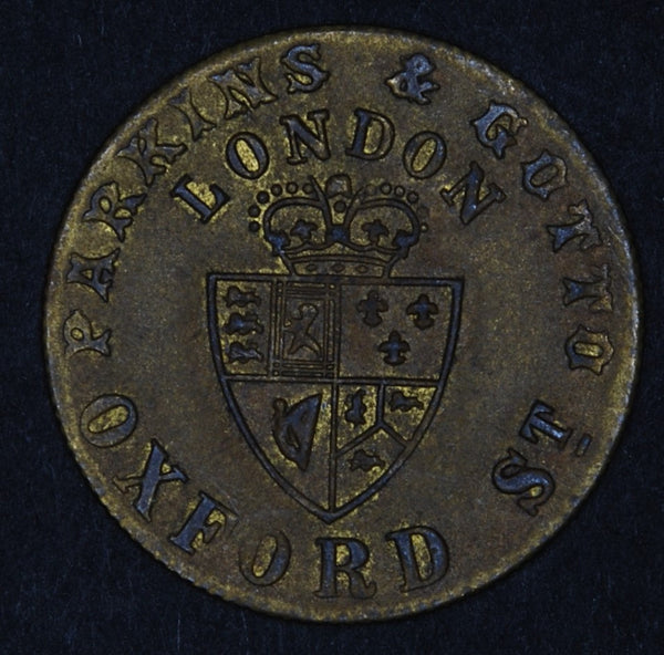 Spade guinea type 'Parkins & Gotto' tokens