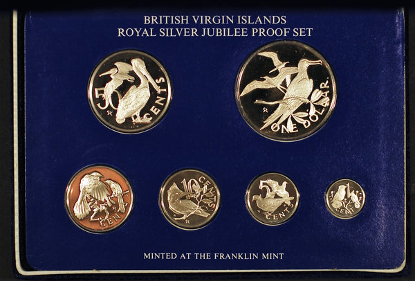 Virgin Islands 1977 Silver Jubilee proof set.