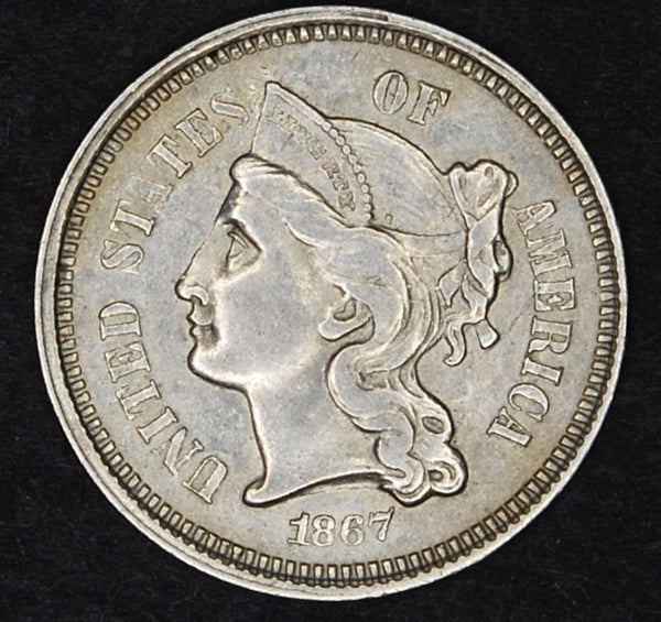 USA. Nickel 3 Cents. 1867