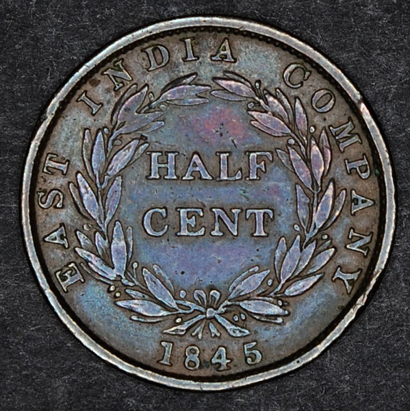 Straits Settlements. (E.I.C) Half Cent. 1845
