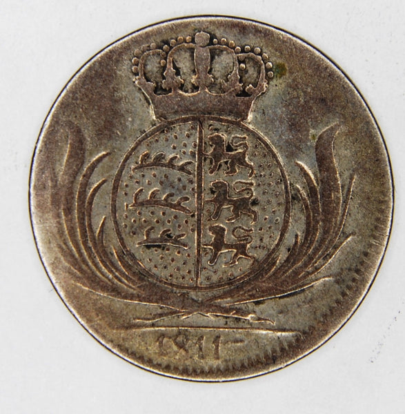 Germany, Wurtemburg. 6 Kreuzer. 1811.