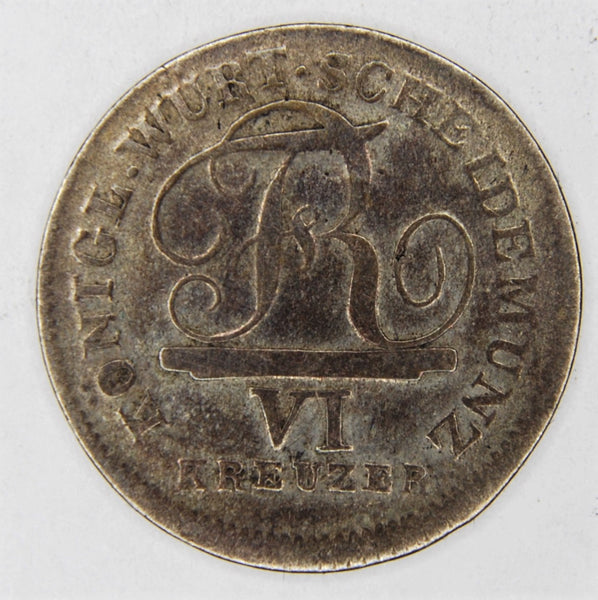 Germany, Wurtemburg. 6 Kreuzer. 1811.