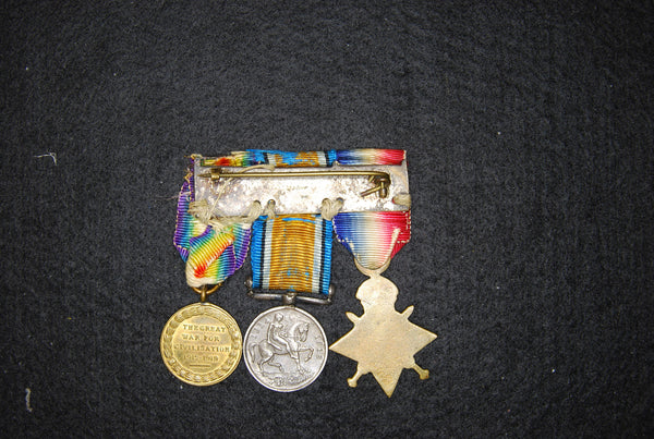 WW1 trio contemporary dress miniatures.
