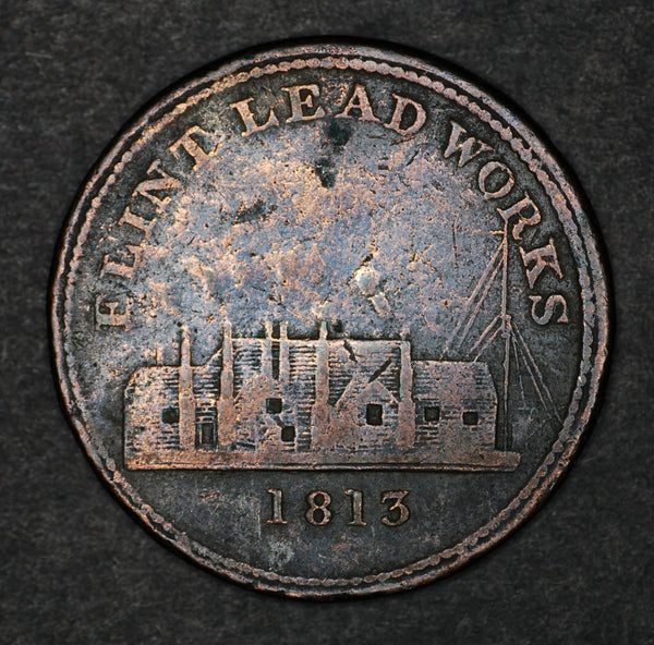Flint Lead Works. One Penny token. 1813