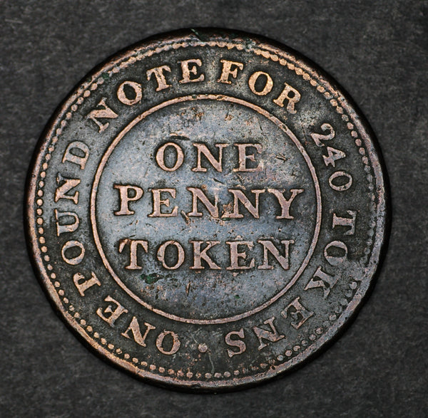Flint Lead Works. One Penny token. 1813