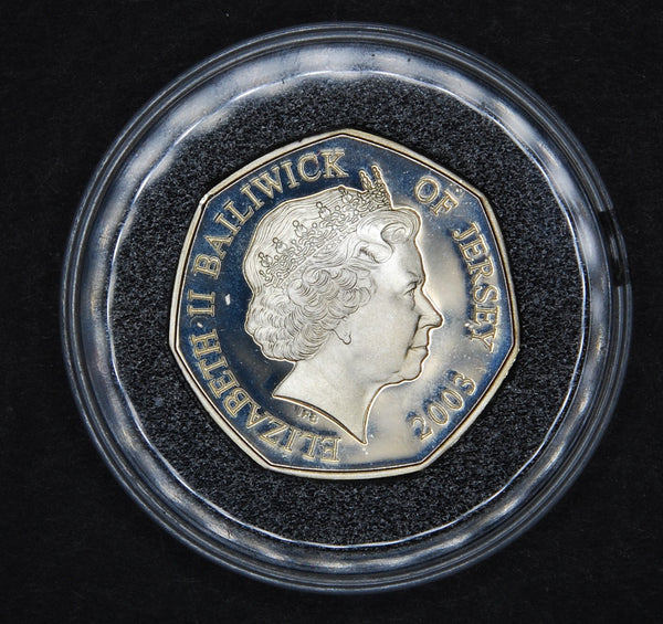 Jersey. Proof silver 50 pence. 2003