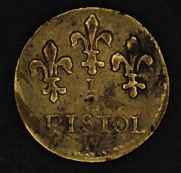 France. Louis XIIII. Half Pistol coin weight.
