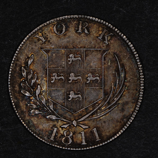 Shilling token. York. Cattle & Barber. 1811