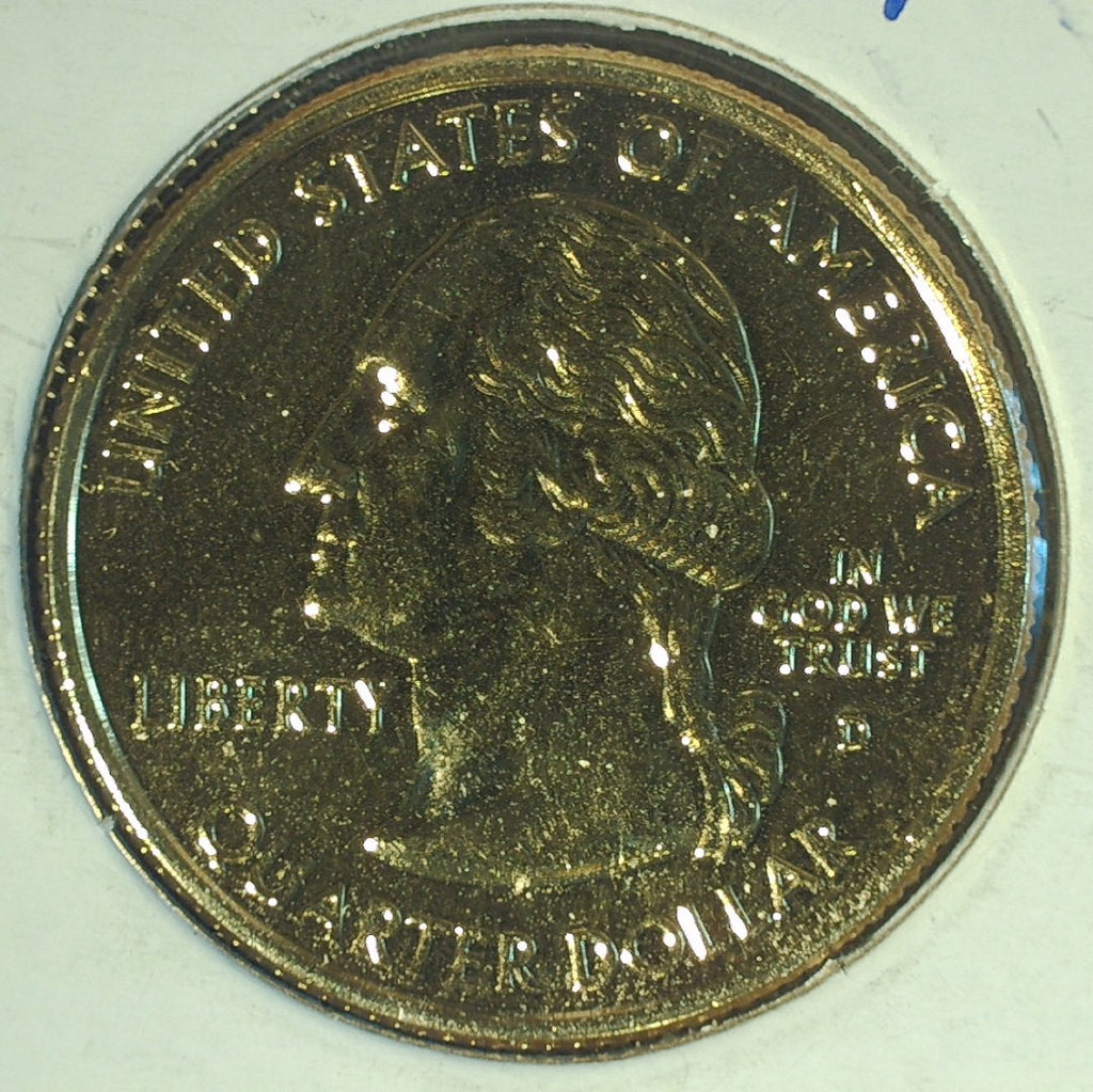 USA. Quarter dollar. 2005. Gold plated