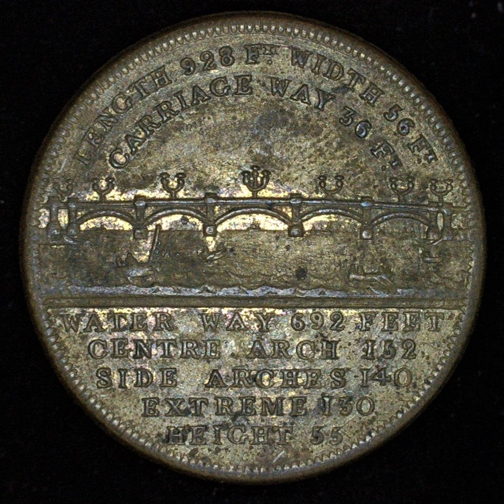 London Bridge commemorative medal. 1831. John Garratt Mayor.