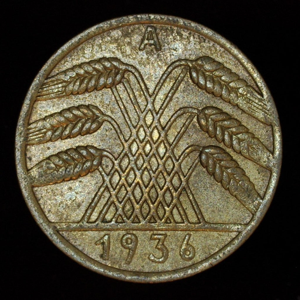Germany. 10 Reichspfennig.  1936A.